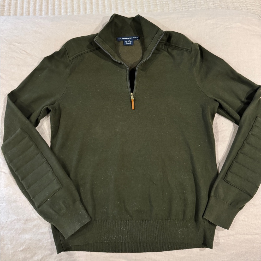 Women’s Ralph Lauren Olive Zip-Up Sweater
